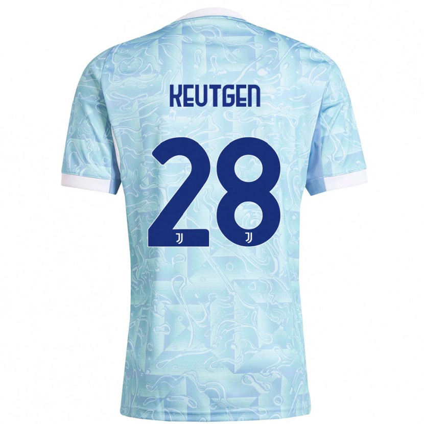 Danxen Kid Enzo Keutgen #28 Sky Blue Yellow Away Jersey 2025/26 T-Shirt