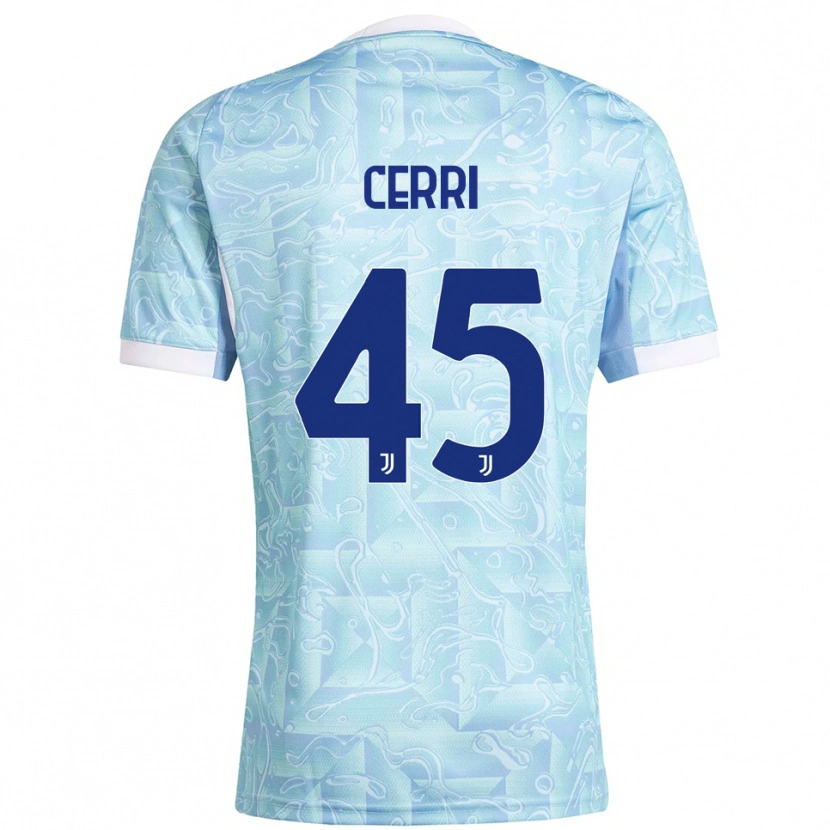 Danxen Kid Leonardo Cerri #45 Sky Blue Yellow Away Jersey 2025/26 T-Shirt