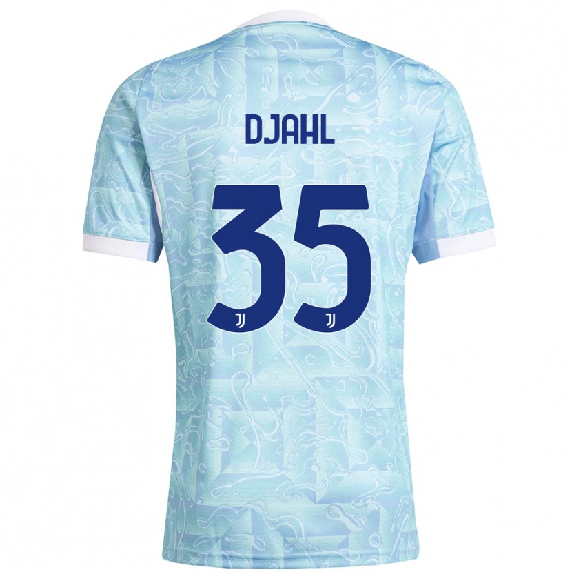 Danxen Kid Rayan Djahl #35 Sky Blue Yellow Away Jersey 2025/26 T-Shirt