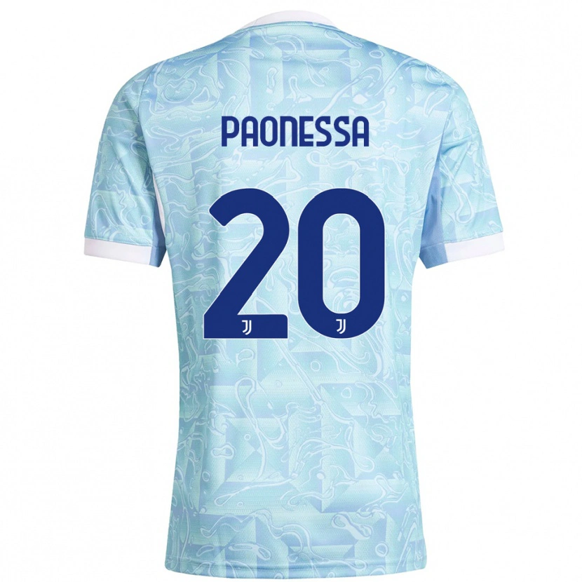 Danxen Kid Riccardo Paonessa #20 Sky Blue Yellow Away Jersey 2025/26 T-Shirt