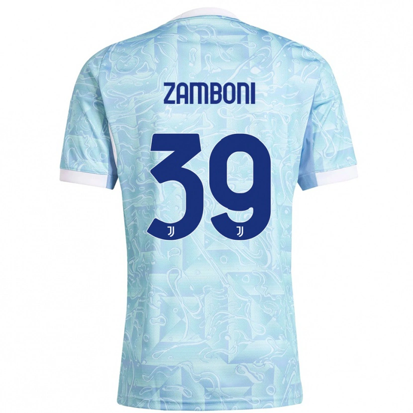Danxen Kid Marta Zamboni #39 Sky Blue Yellow Away Jersey 2025/26 T-Shirt