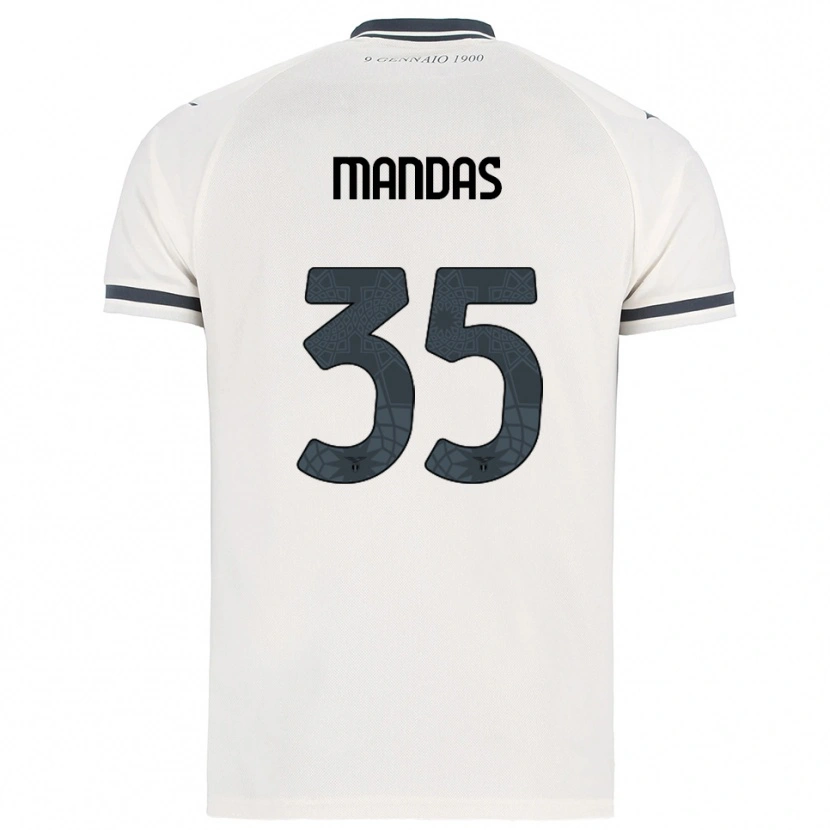 Danxen Kid Christos Mandas #35 White Navy Away Jersey 2025/26 T-Shirt