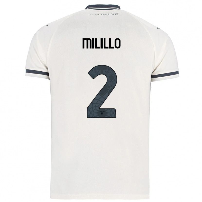 Danxen Kid Flavio Milillo #2 White Navy Away Jersey 2025/26 T-Shirt