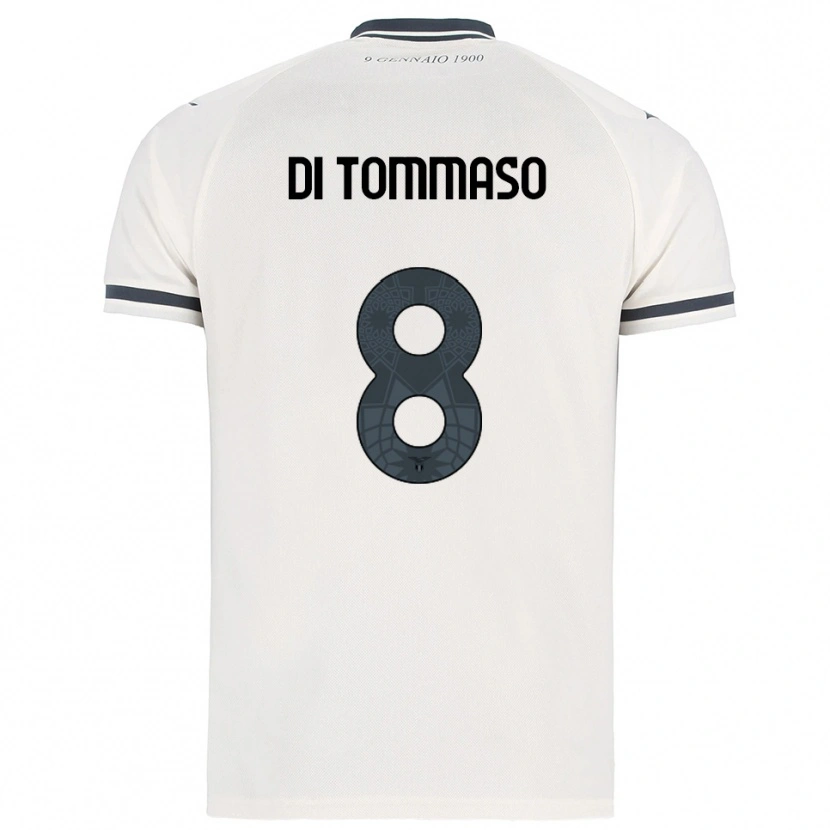 Danxen Kid Leonardo Di Tommaso #8 White Navy Away Jersey 2025/26 T-Shirt