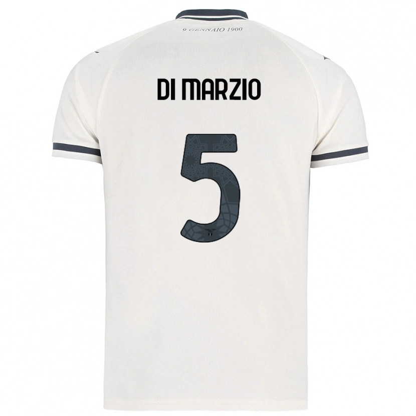 Danxen Kid Flavio Di Marzio #5 White Navy Away Jersey 2025/26 T-Shirt