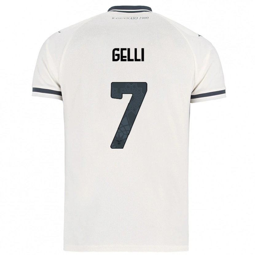 Danxen Kid Valerio Gelli #7 White Navy Away Jersey 2025/26 T-Shirt