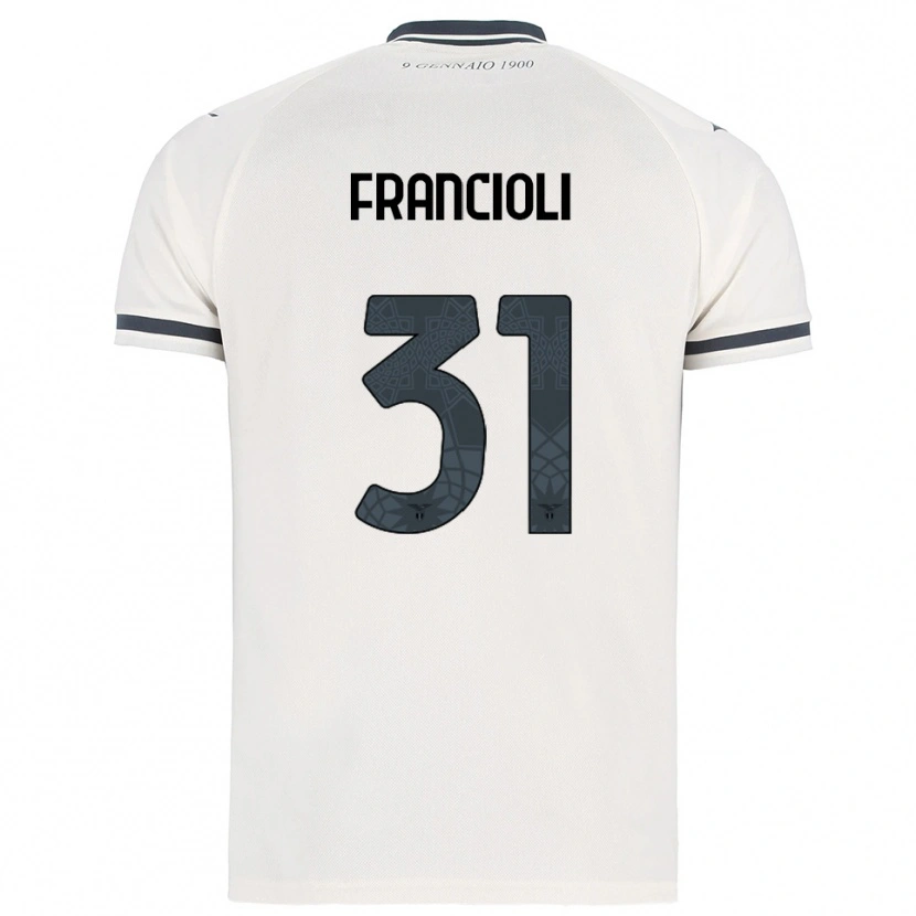 Danxen Kid Diego Francioli #31 White Navy Away Jersey 2025/26 T-Shirt