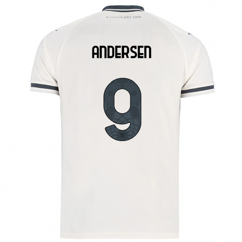 Danxen Kid Signe Holt Andersen #9 White Navy Away Jersey 2025/26 T-Shirt