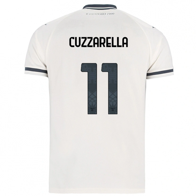 Danxen Kid Cristian Cuzzarella #11 White Navy Away Jersey 2025/26 T-Shirt