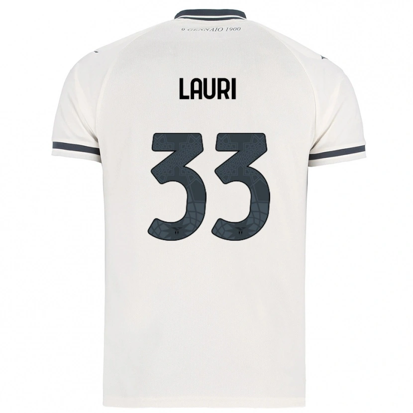 Danxen Kid Giacomo Lauri #33 White Navy Away Jersey 2025/26 T-Shirt