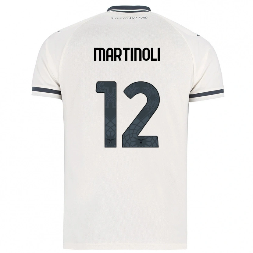 Danxen Kid Elettra Martinoli #12 White Navy Away Jersey 2025/26 T-Shirt