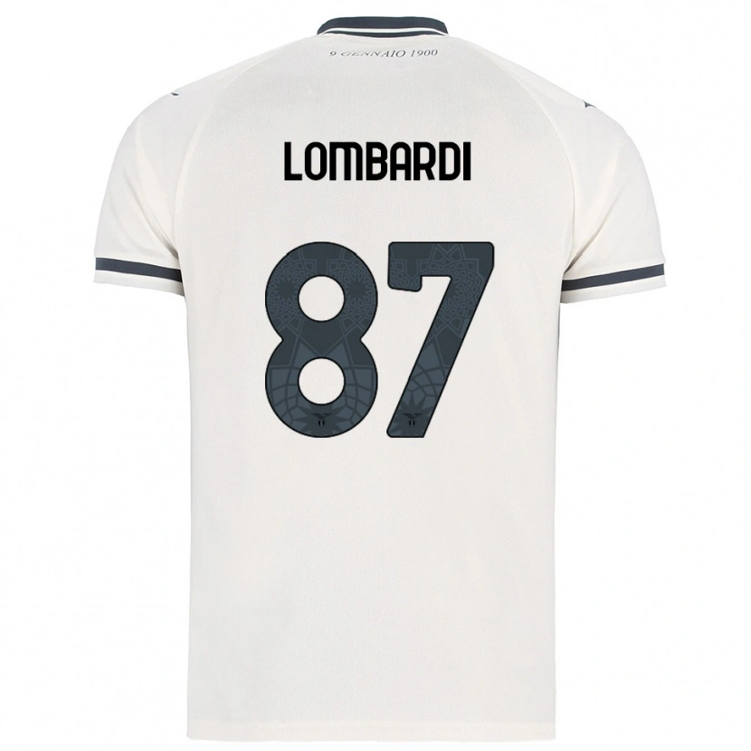 Danxen Kid Cristiano Lombardi #87 White Navy Away Jersey 2025/26 T-Shirt