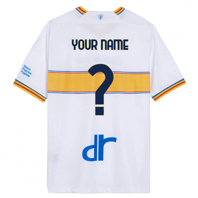 Danxen Kid Your Name #0 White Yellow Away Jersey 2025/26 T-Shirt
