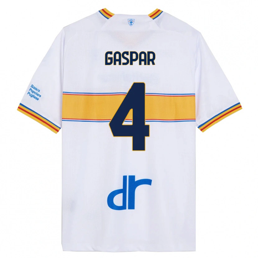 Danxen Kid Kialonda Gaspar #4 White Yellow Away Jersey 2025/26 T-Shirt