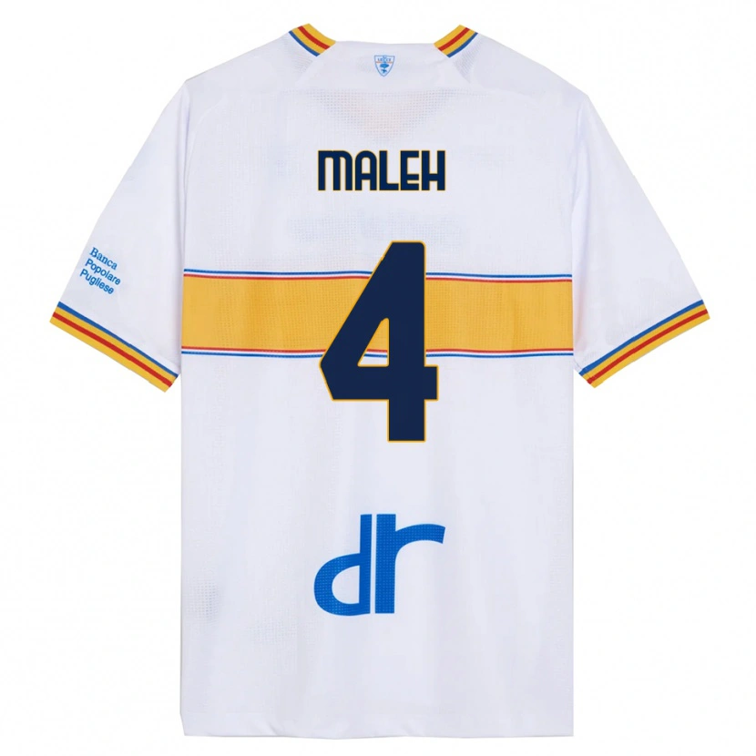 Danxen Kid Youssef Maleh #4 White Yellow Away Jersey 2025/26 T-Shirt