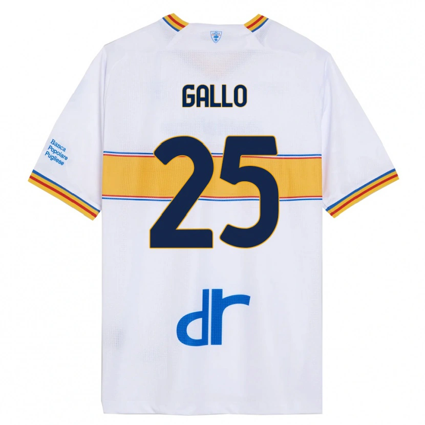 Danxen Kid Antonino Gallo #25 White Yellow Away Jersey 2025/26 T-Shirt