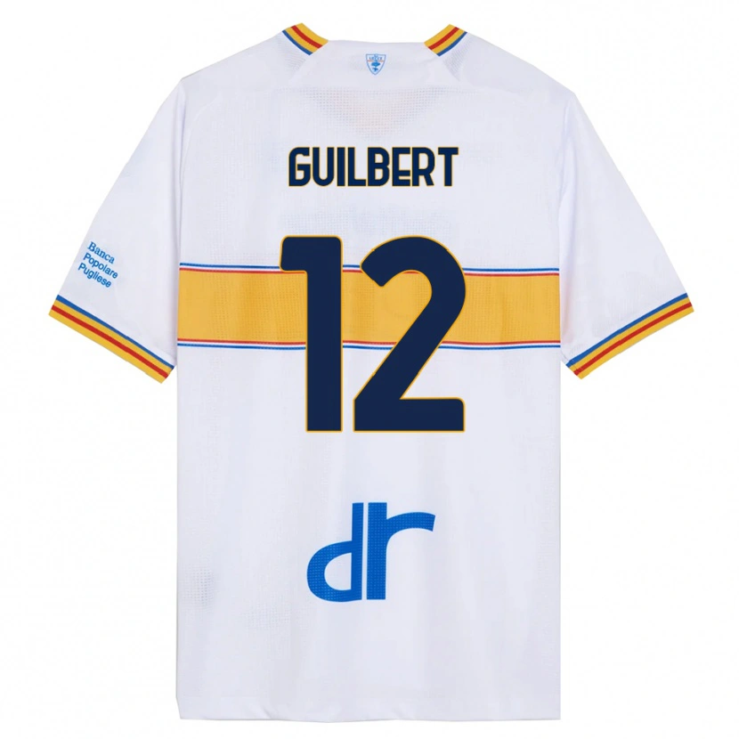 Danxen Kid Frédéric Guilbert #12 White Yellow Away Jersey 2025/26 T-Shirt