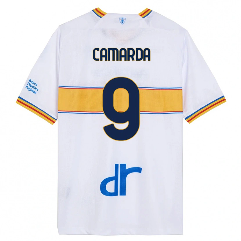 Danxen Kid Francesco Camarda #9 White Yellow Away Jersey 2025/26 T-Shirt