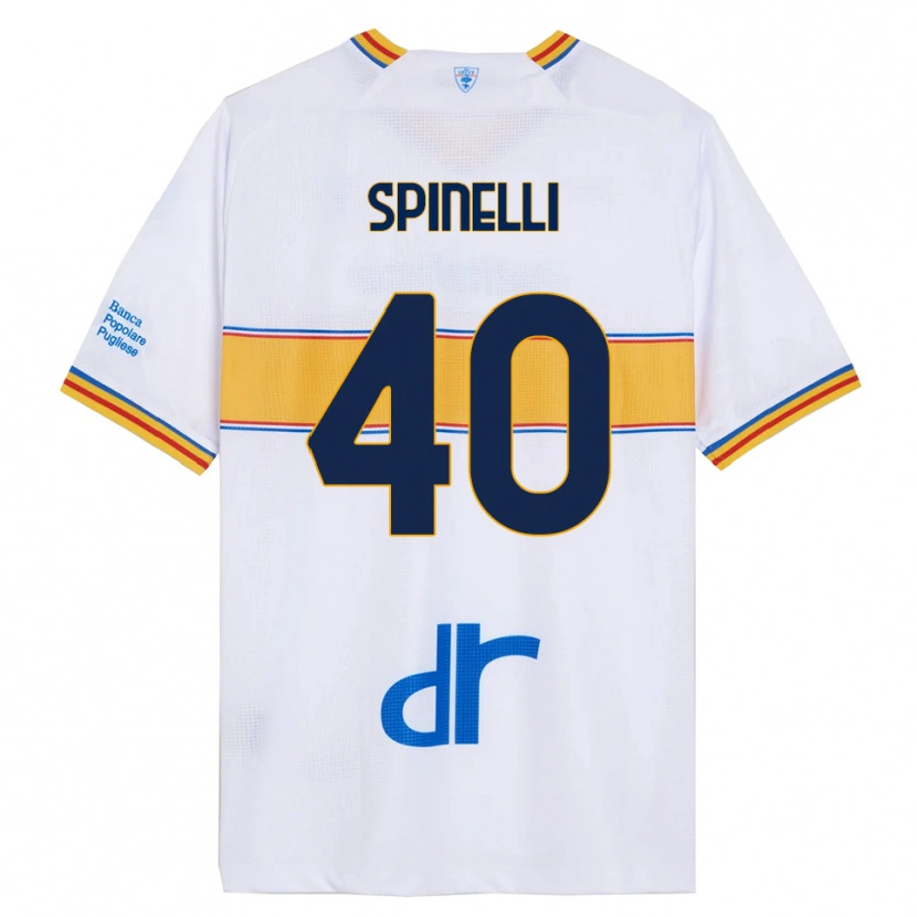 Danxen Kid Nicolò Spinelli #40 White Yellow Away Jersey 2025/26 T-Shirt