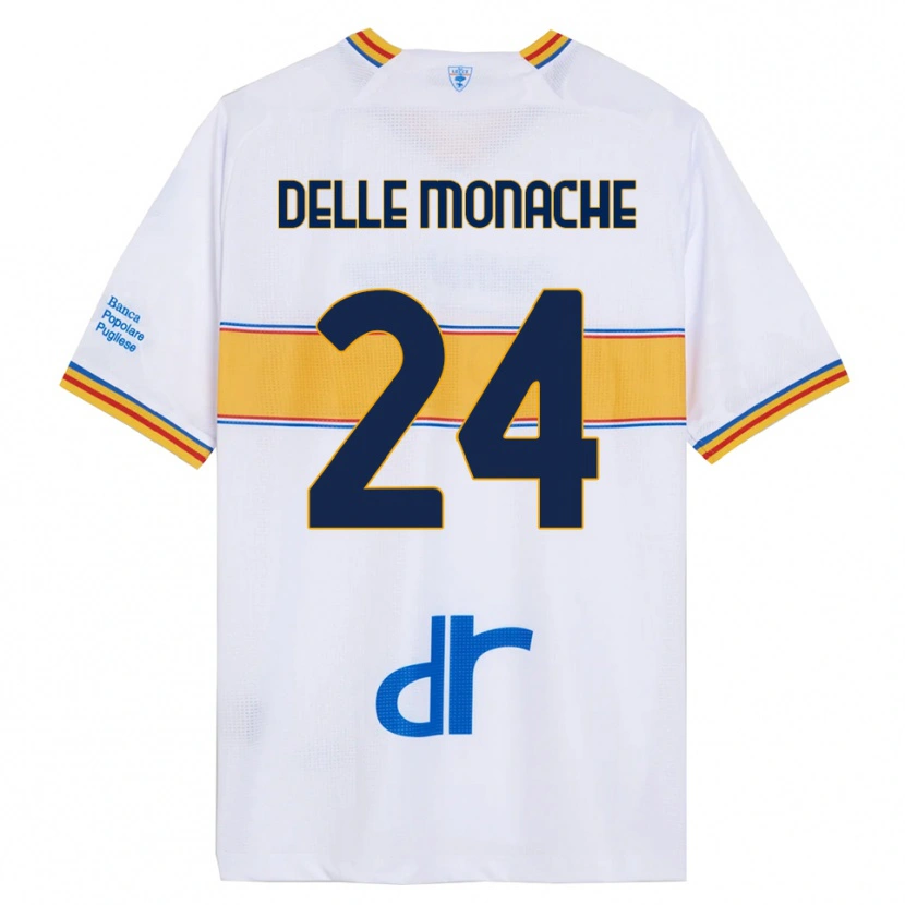 Danxen Kid Marco Delle Monache #24 White Yellow Away Jersey 2025/26 T-Shirt