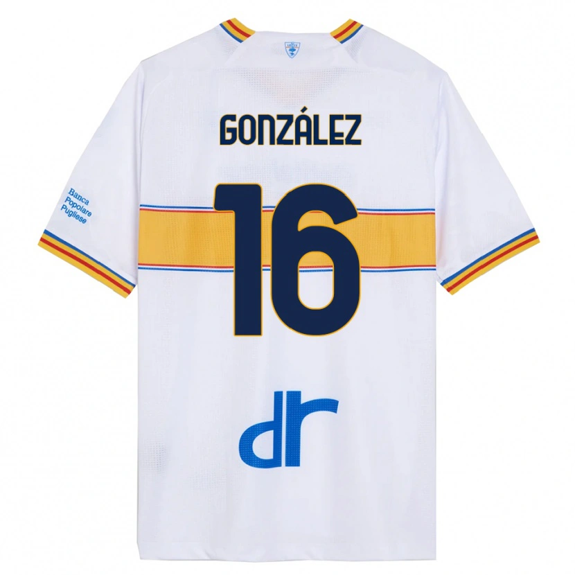 Danxen Kid Joan González #16 White Yellow Away Jersey 2025/26 T-Shirt