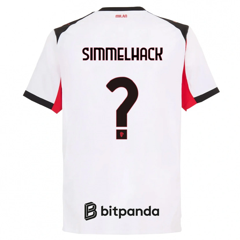 Danxen Kid Alexander Simmelhack #0 White Black Away Jersey 2025/26 T-Shirt