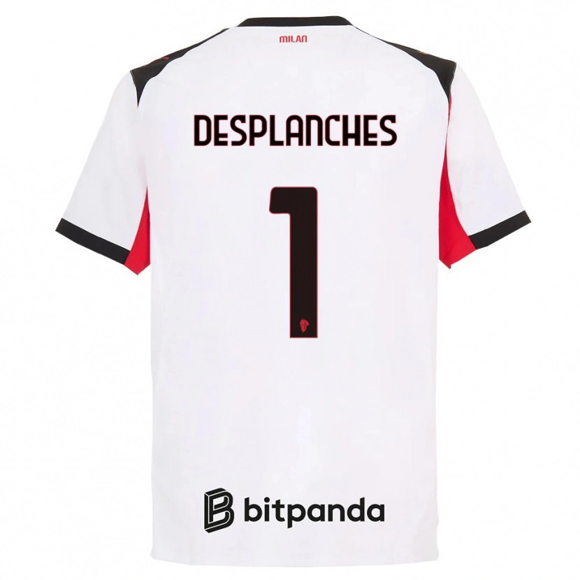 Danxen Kid Sebastiano Desplanches #1 White Black Away Jersey 2025/26 T-Shirt