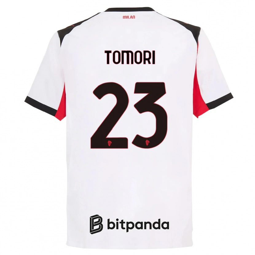Danxen Kid Fikayo Tomori #23 White Black Away Jersey 2025/26 T-Shirt