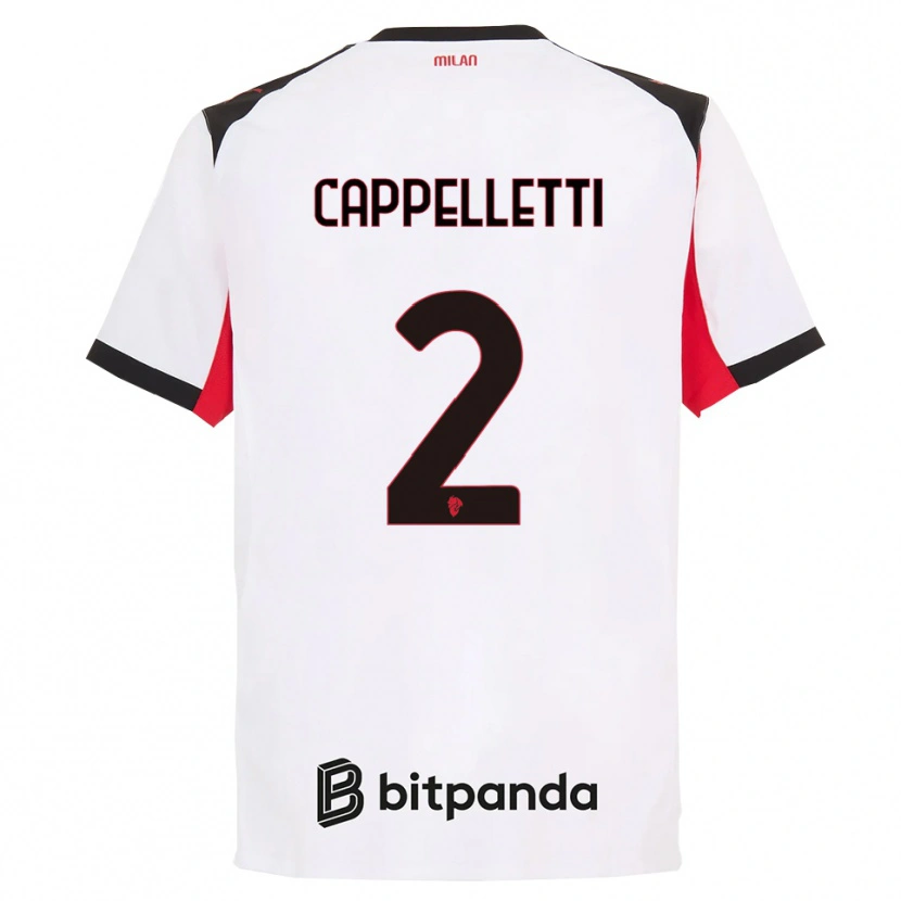 Danxen Kid Mattia Cappelletti #2 White Black Away Jersey 2025/26 T-Shirt