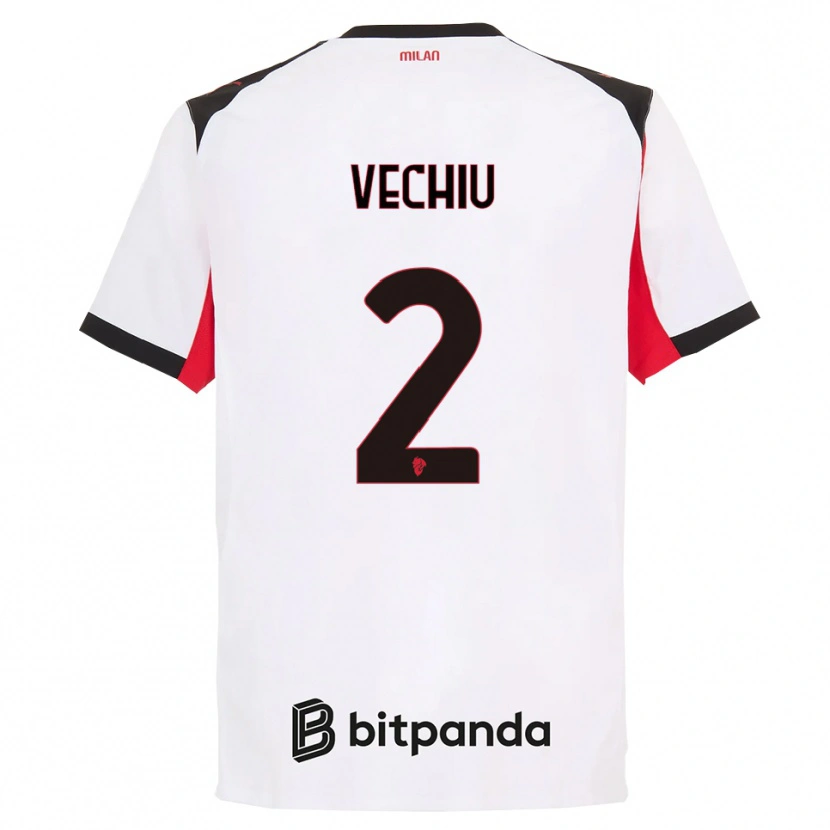 Danxen Kid Christian Vechiu #2 White Black Away Jersey 2025/26 T-Shirt