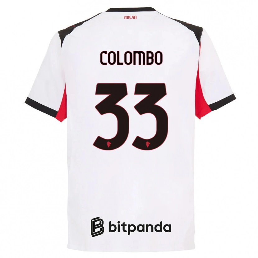 Danxen Kid Federico Colombo #33 White Black Away Jersey 2025/26 T-Shirt