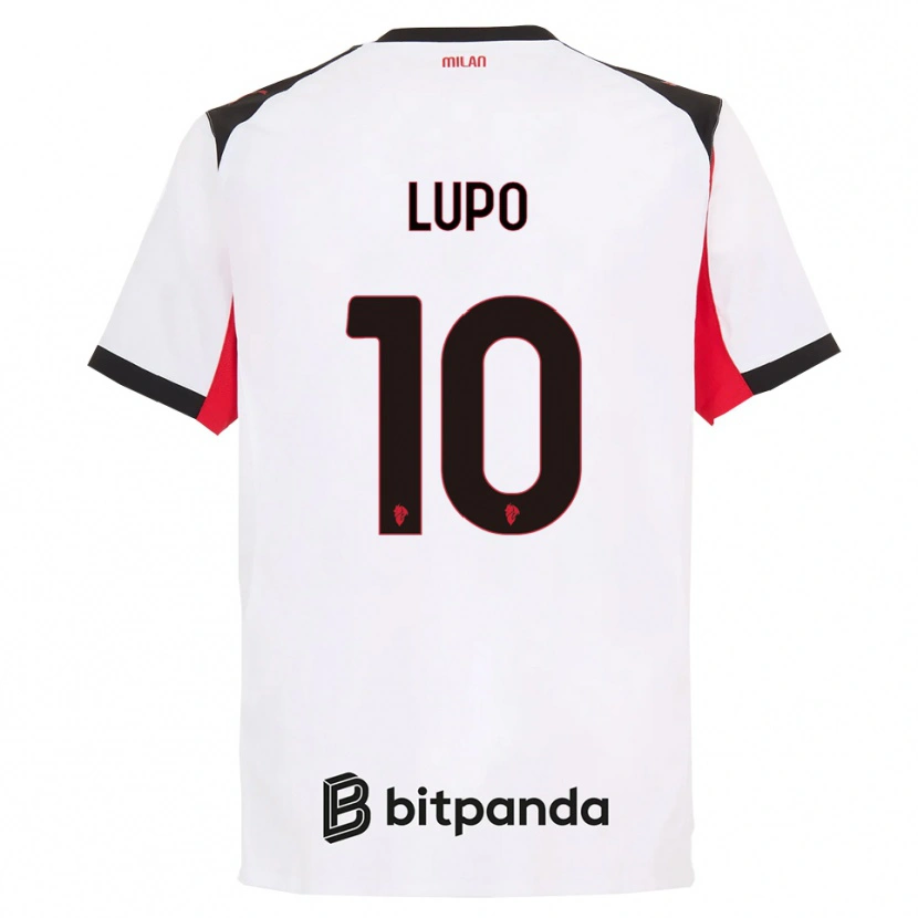 Danxen Kid Simone Lupo #10 White Black Away Jersey 2025/26 T-Shirt