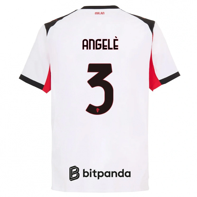 Danxen Kid Gregorio Angelè #3 White Black Away Jersey 2025/26 T-Shirt
