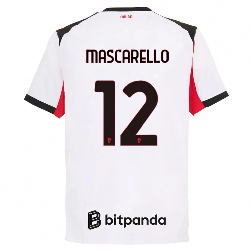 Danxen Kid Marta Mascarello #12 White Black Away Jersey 2025/26 T-Shirt