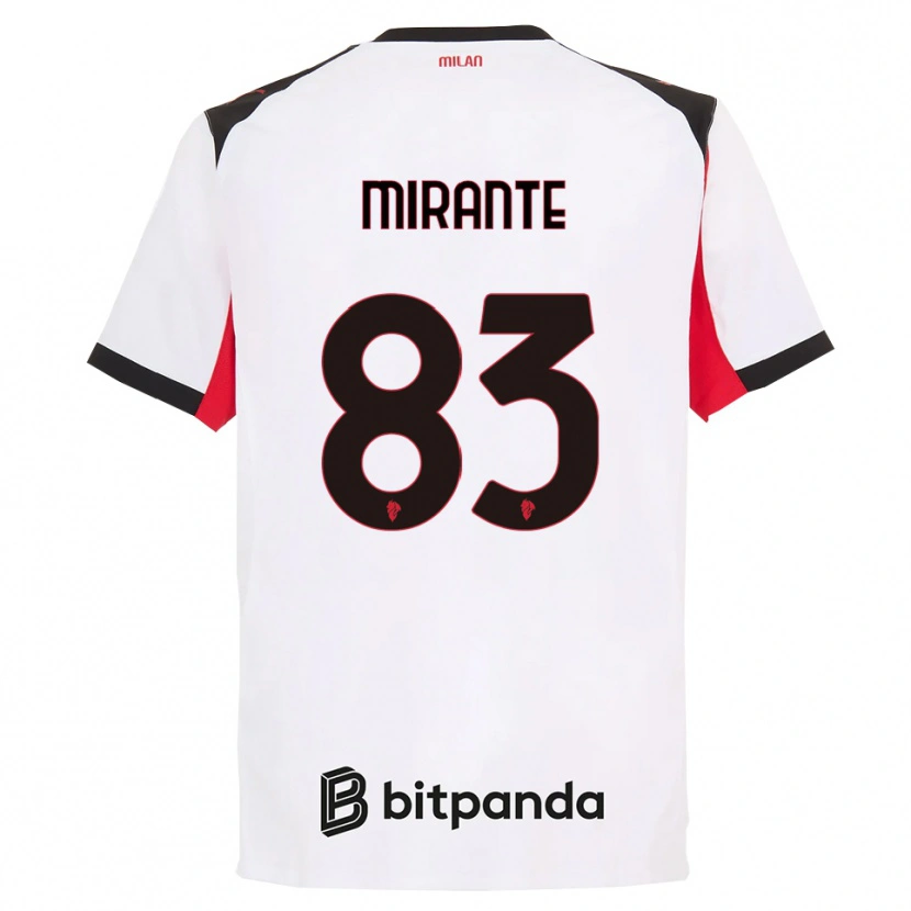 Danxen Kid Antonio Mirante #83 White Black Away Jersey 2025/26 T-Shirt