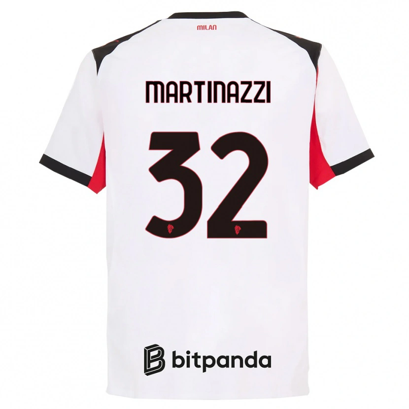 Danxen Kid Luca Martinazzi #32 White Black Away Jersey 2025/26 T-Shirt