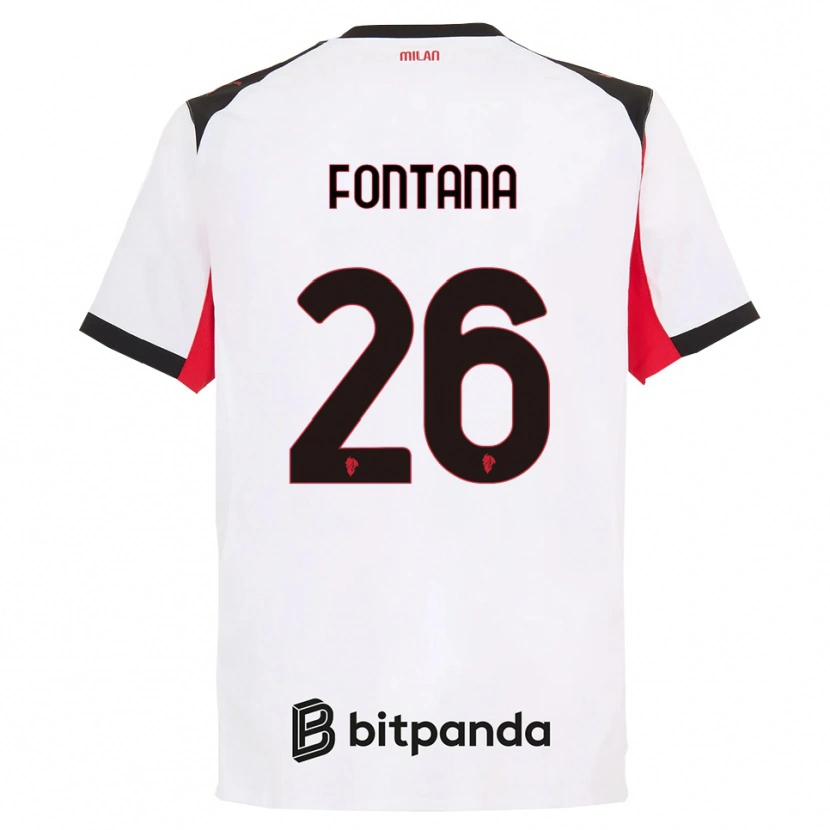 Danxen Kid Francesco Fontana #26 White Black Away Jersey 2025/26 T-Shirt