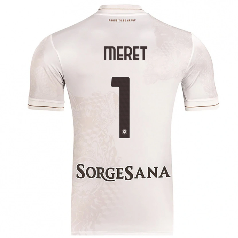 Danxen Kid Alex Meret #1 Champagne Brown Away Jersey 2025/26 T-Shirt