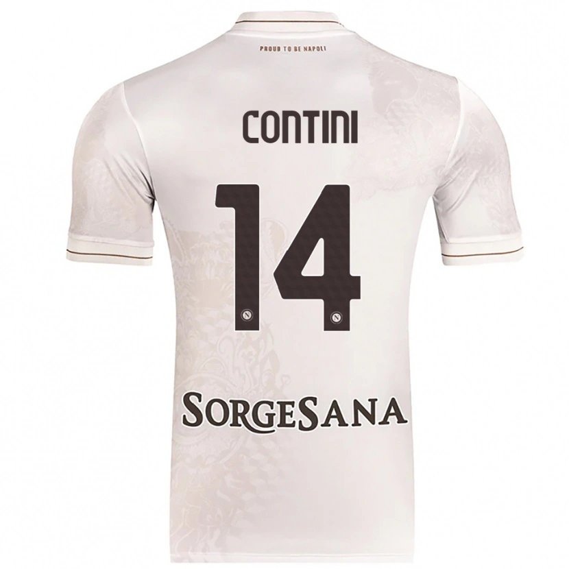 Danxen Kid Nikita Contini #14 Champagne Brown Away Jersey 2025/26 T-Shirt