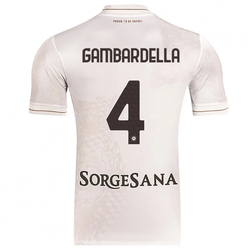 Danxen Kid Vittorio Gambardella #4 Champagne Brown Away Jersey 2025/26 T-Shirt