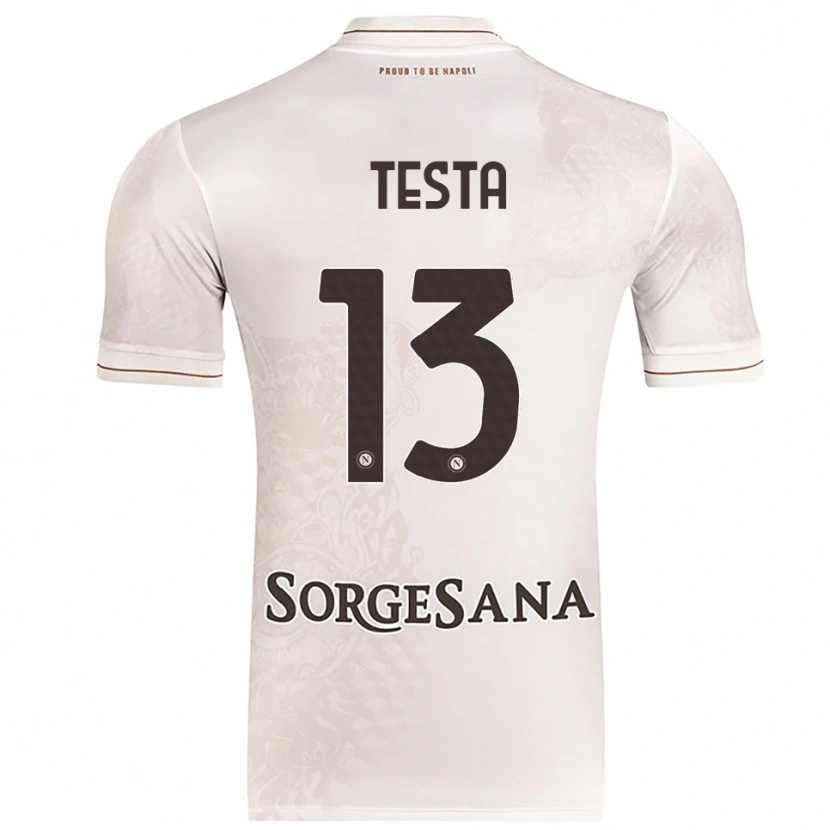 Danxen Kid Vincenzo Testa #13 Champagne Brown Away Jersey 2025/26 T-Shirt