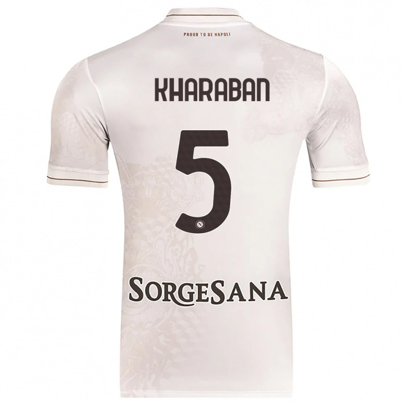 Danxen Kid Vitaliy Kharban #5 Champagne Brown Away Jersey 2025/26 T-Shirt