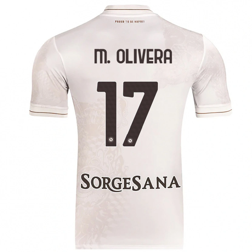 Danxen Kid Mathías Olivera #17 Champagne Brown Away Jersey 2025/26 T-Shirt