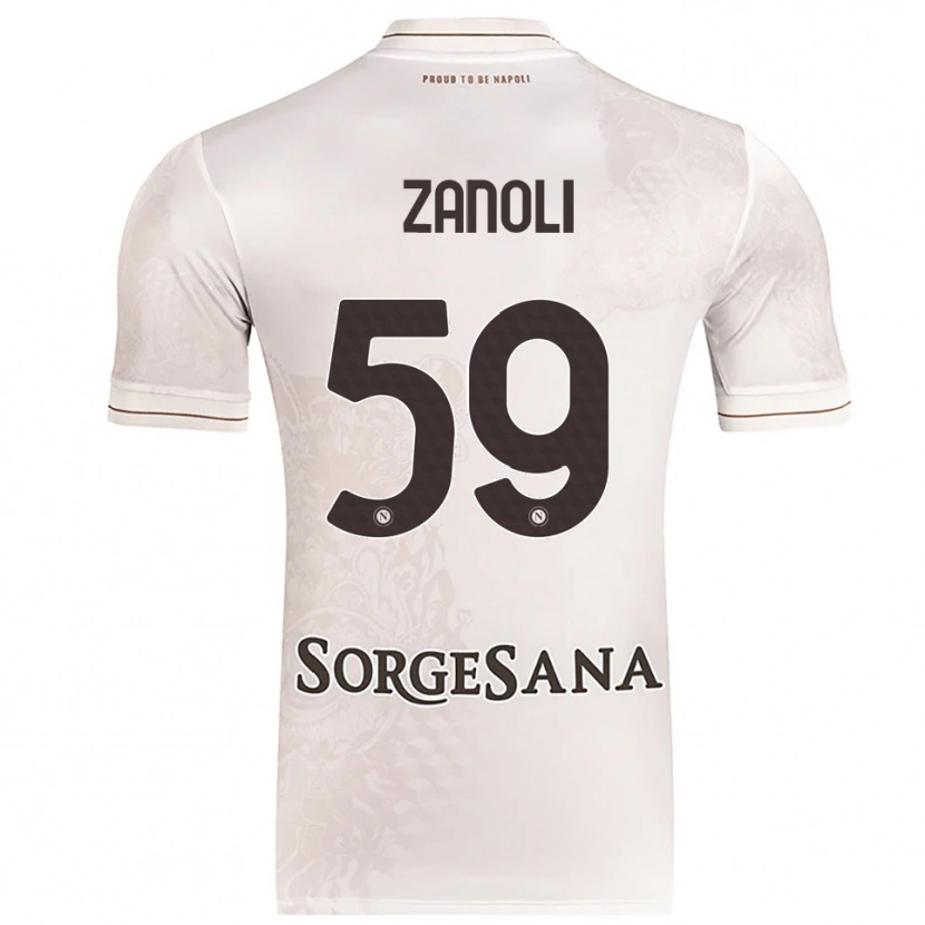 Danxen Kid Alessandro Zanoli #59 Champagne Brown Away Jersey 2025/26 T-Shirt