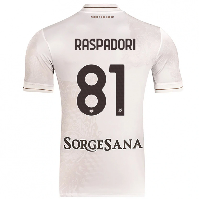 Danxen Kid Giacomo Raspadori #81 Champagne Brown Away Jersey 2025/26 T-Shirt