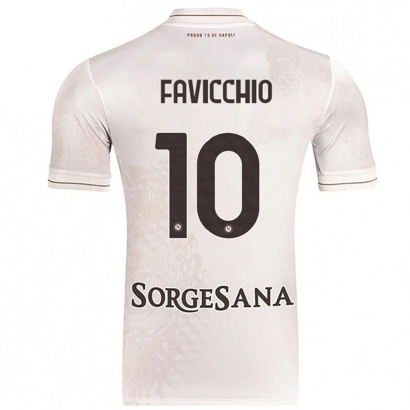 Danxen Kid Elia Favicchio #10 Champagne Brown Away Jersey 2025/26 T-Shirt