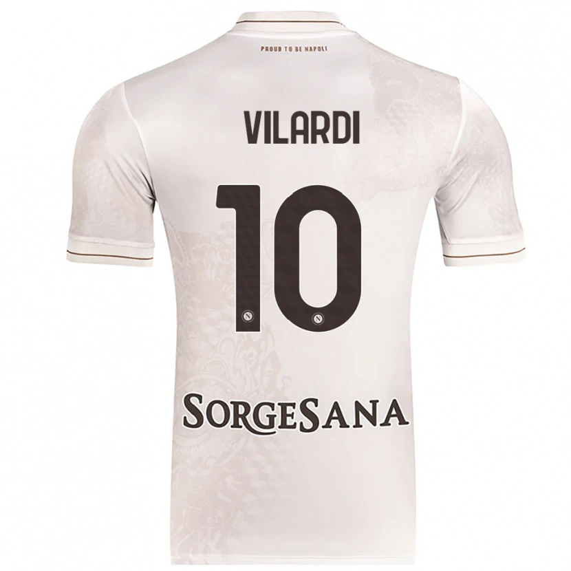 Danxen Kid Mario Vilardi #10 Champagne Brown Away Jersey 2025/26 T-Shirt