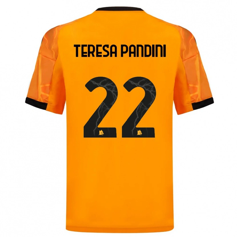 Danxen Kid Marta Teresa Pandini #22 Orange Black Away Jersey 2025/26 T-Shirt