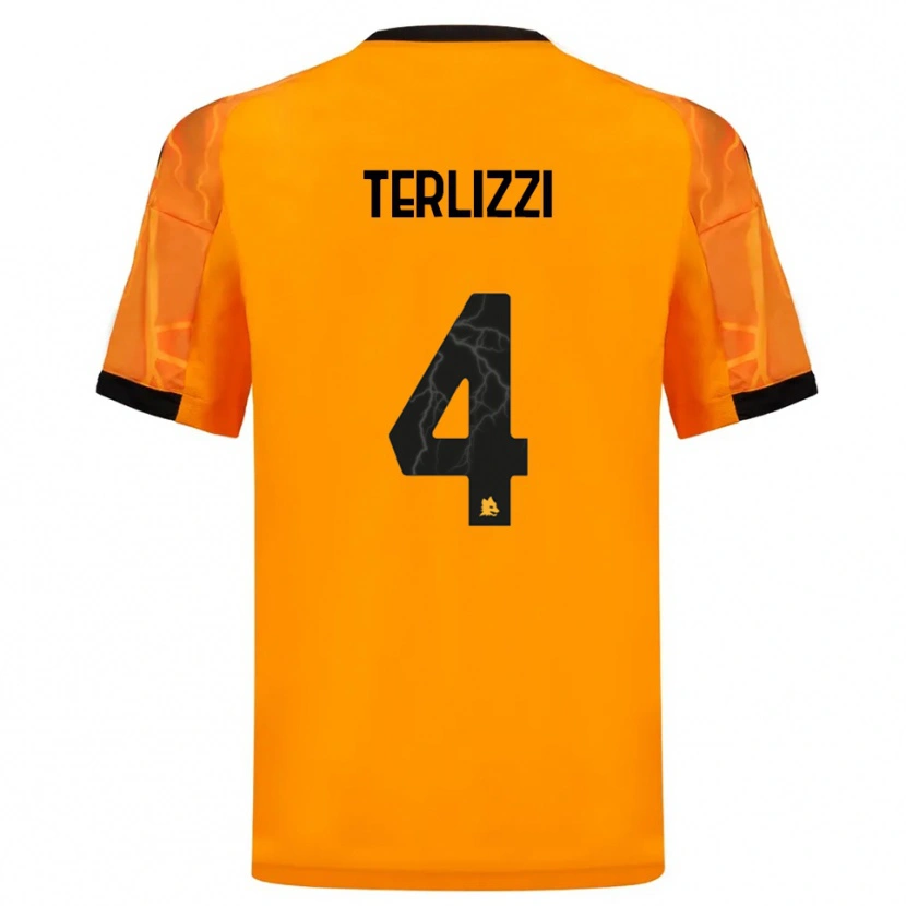 Danxen Kid Federico Terlizzi #4 Orange Black Away Jersey 2025/26 T-Shirt