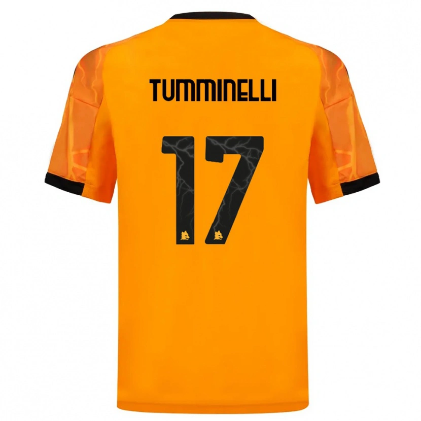 Danxen Kid Gianmarco Tumminelli #17 Orange Black Away Jersey 2025/26 T-Shirt